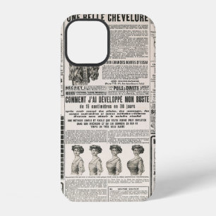 Newspaper page with antique advertisement iPhone 12 case