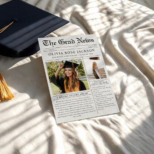 Newspaper Photo Graduation Announcement