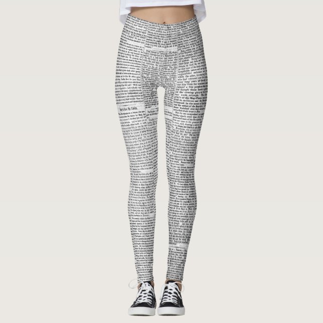 Newspaper Print Leggings (Front)
