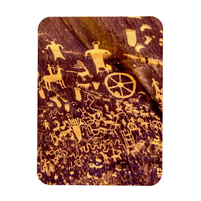 Newspaper Rock American Indian Utah Magnet (Vertical)