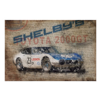 Newspaper Shelby Toyota 2000GT Poster