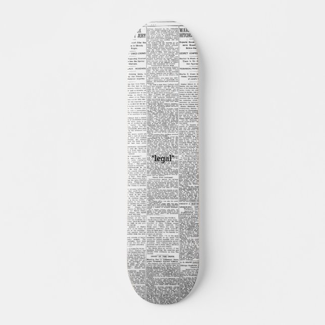 Newspaper skateboard design (Front)