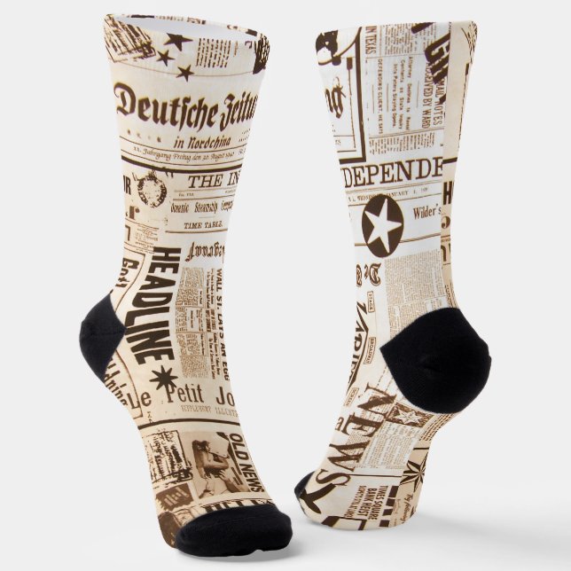 Newspaper Socks (Angled)