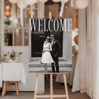 Newspaper Theme Wedding Welcome Sign Photo Poster