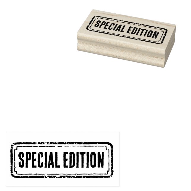 Newspaper Themed Distressed Special Edition Rubber Stamp (Stamped)
