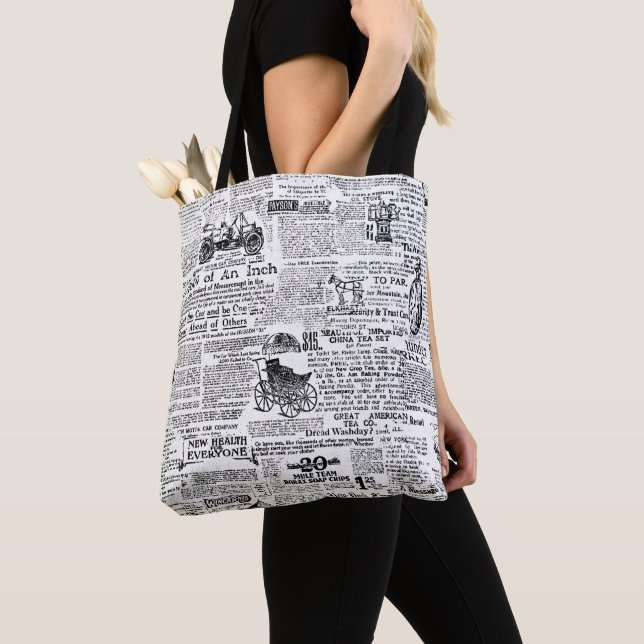 Newspaper Tote Bag (Close Up)