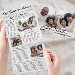 Newspaper Unique Christmas Photo Collage All In One Invitation<br><div class="desc">Introducing Our "What a Year!" Personalised Christmas Newspaper Card - A Unique Year in Review! Share your family's remarkable journey throughout the year in a remarkable way with our "What a Year!" Personalised Christmas Newspaper Card. This card is more than just a greeting; it's an engaging keepsake that will astonish...</div>