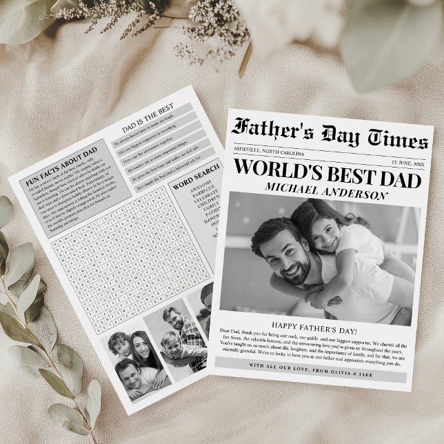 Newspaper Unique Fun Photo Happy Father's Day (Creator Uploaded)