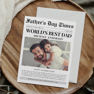 Newspaper Unique Fun Photo Happy Father's Day