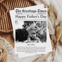 Newspaper Unique Fun Photo Happy Father's Day Car