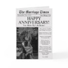 Newspaper Unique Fun Photo Wedding Anniversary 