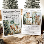 Newspaper Unique Fun What A Year Photo Christmas Holiday Card<br><div class="desc">Celebrate the highlights of your year with our unique "What A Year" Christmas photo holiday card. Designed in a modern newspaper style, this card offers a creative way to share your favourite memories and milestones. With customisable sections for photos and captions, it’s perfect for showcasing everything that made this year...</div>
