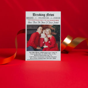 Newspaper Vintage Christmas Party Invitation