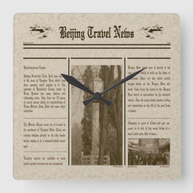 Newspaper Wall Clock (Front)