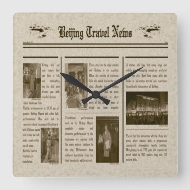 Newspaper Wall Clock (Front)