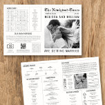 Newspaper Wedding Program Infographic Timeline<br><div class="desc">Make your wedding program a memorable keepsake with our newspaper style program. Our program features four pages of personalised content to make your big day even more special. A wedding timeline to keep guests informed of the day's events. Your menu, ensuring guests are aware of the delicious food they'll be...</div>