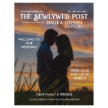 Newspaper Wedding Program Photo Modern Fun Facts