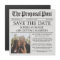 Newspaper Wedding Save The Date Magnets