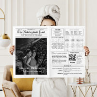 Newspaper Wedding Timeline & Program Infographic