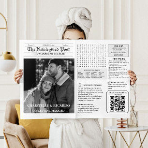 Newspaper Wedding Timeline & Program Infographic