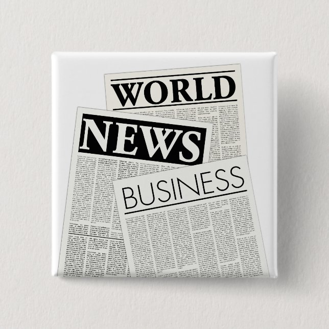 Newspapers 15 Cm Square Badge (Front)