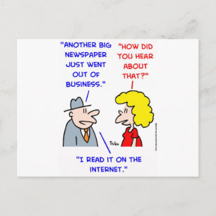 newspapers dying internet postcard