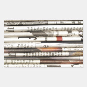 Newspapers Rectangular Sticker
