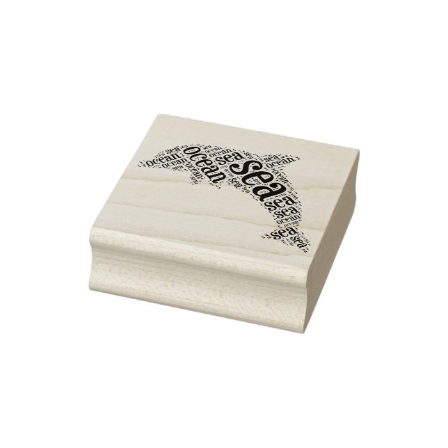 newsprint letter dolphin art stamp (Stamp)