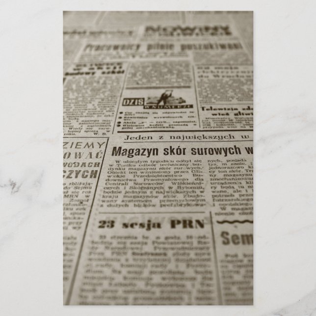 Newsprint Stationery (Front)
