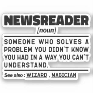 Newsreader Noun Radio News Worker Funny