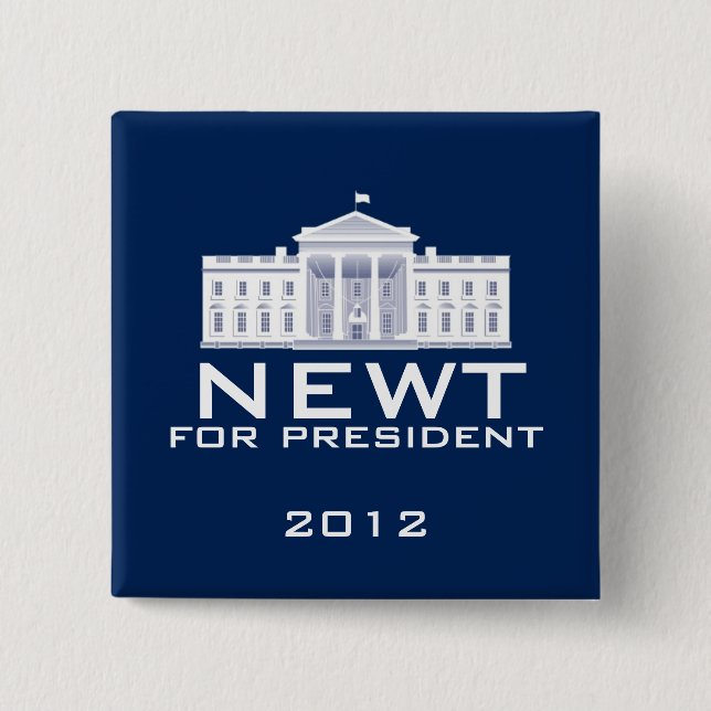 Newt Gingrich 2012 15 Cm Square Badge (Front)