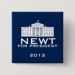 Newt Gingrich 2012 15 Cm Square Badge