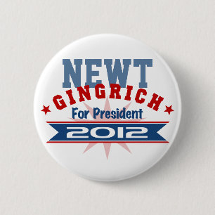 NEWT Gingrich 2012 6 Cm Round Badge