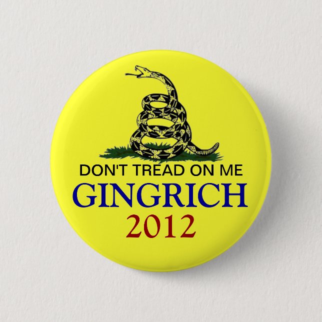 Newt Gingrich 2012 6 Cm Round Badge (Front)