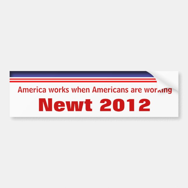 Newt Gingrich 2012 Bumper Sticker (Front)