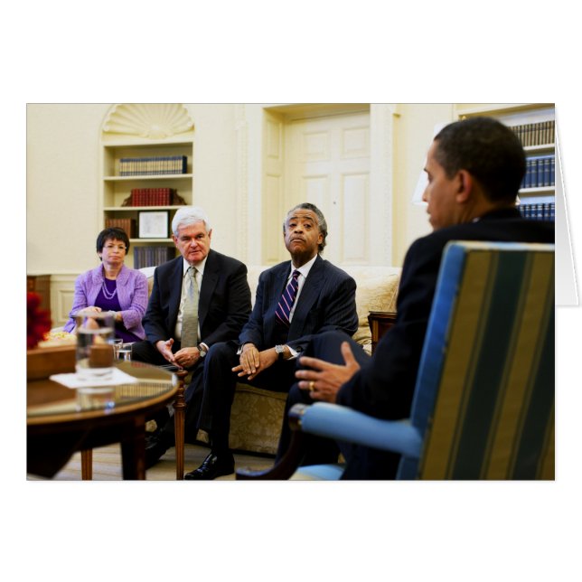 Newt Gingrich, Barack Obama, Jarrett & Sharpton (Front Horizontal)