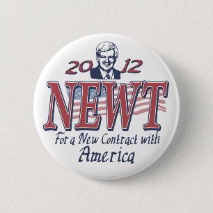 Newt Gingrich for President 2012 Gear 6 Cm Round Badge