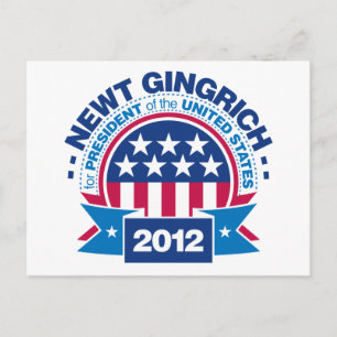 Newt Gingrich for President 2012 Postcard
