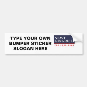 Newt Gingrich for President (2) Bumper Sticker
