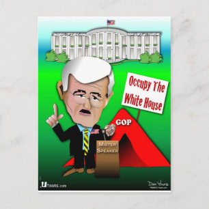 Newt Occupy White House Postcard