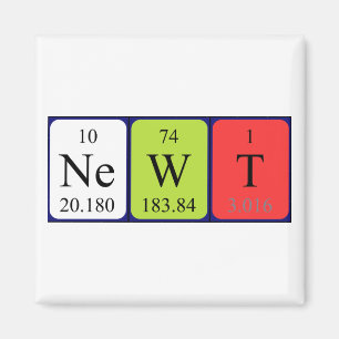 Newt periodic table name magnet