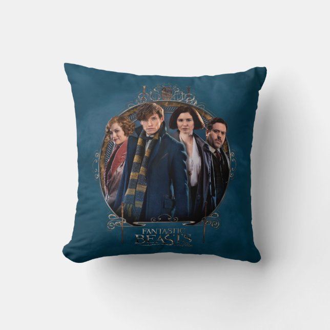 NEWT SCAMANDER™ and Company Art Nouveau Frame Cushion (Front)