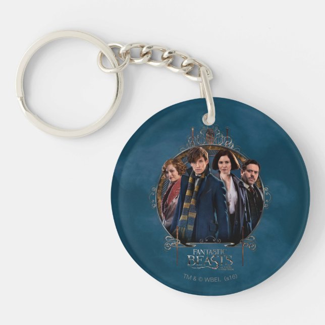 NEWT SCAMANDER™ and Company Art Nouveau Frame Key Ring (Front)