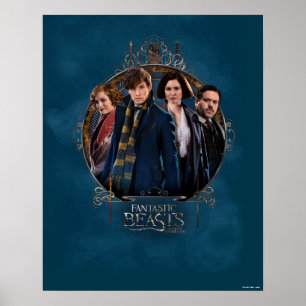 NEWT SCAMANDER™ and Company Art Nouveau Frame Poster