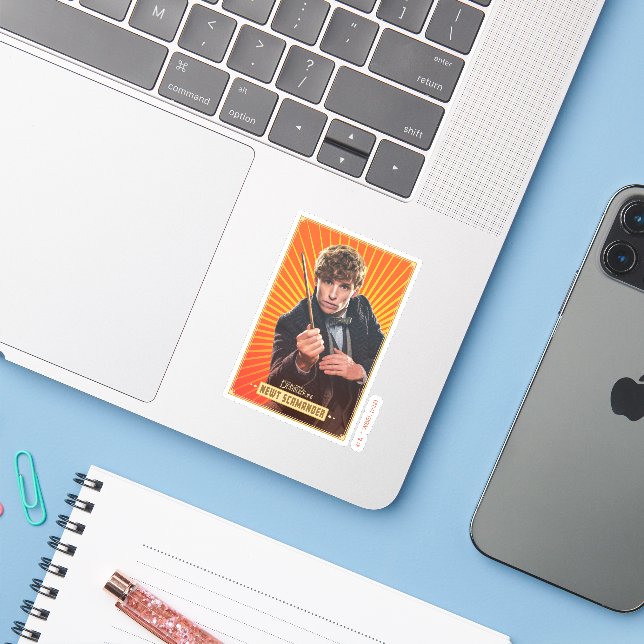 Newt Scamander Character Graphic (Laptop w/ iPhone)