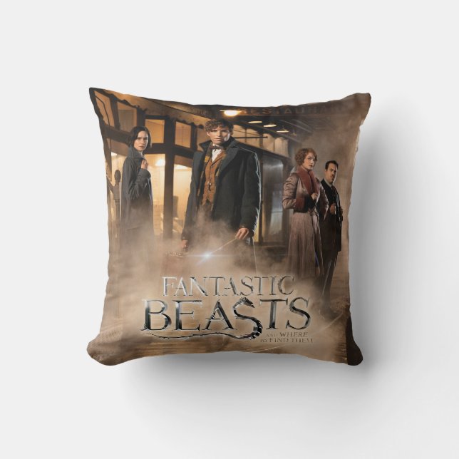 NEWT SCAMANDER™ & Co. At The Train Station Cushion (Front)