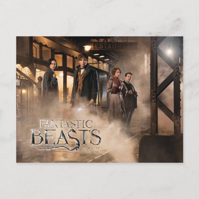NEWT SCAMANDER™ & Co. At The Train Station Postcard (Front)