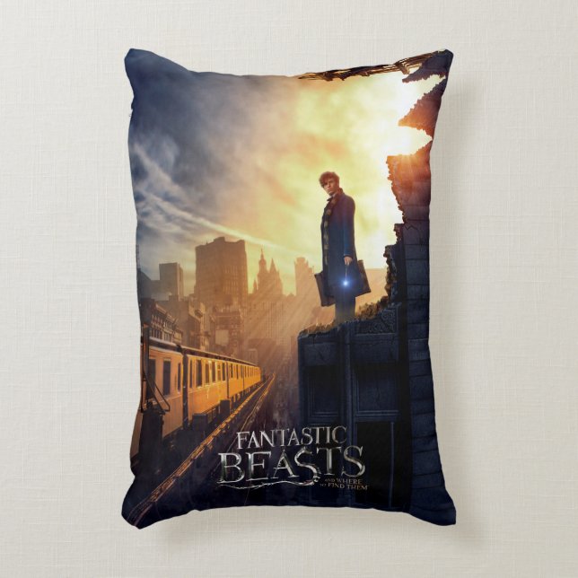 NEWT SCAMANDER™ in Destroyed Building Decorative Cushion (Front(Vertical))