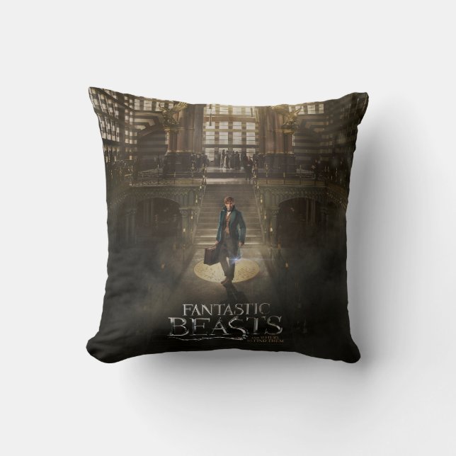 NEWT SCAMANDER™ in MACUSA™ Headquarters Cushion (Front)