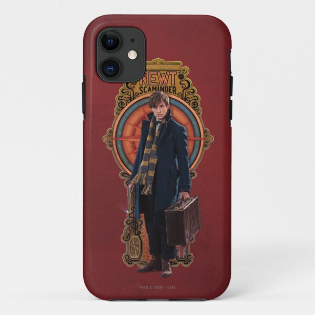 NEWT SCAMANDER™ Standing Art Nouveau Panel Case-Mate iPhone Case (Back)